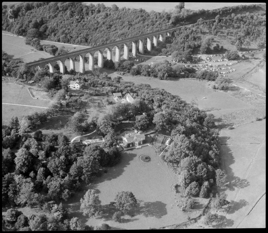 Aerial view of Porthkerry viaduct.