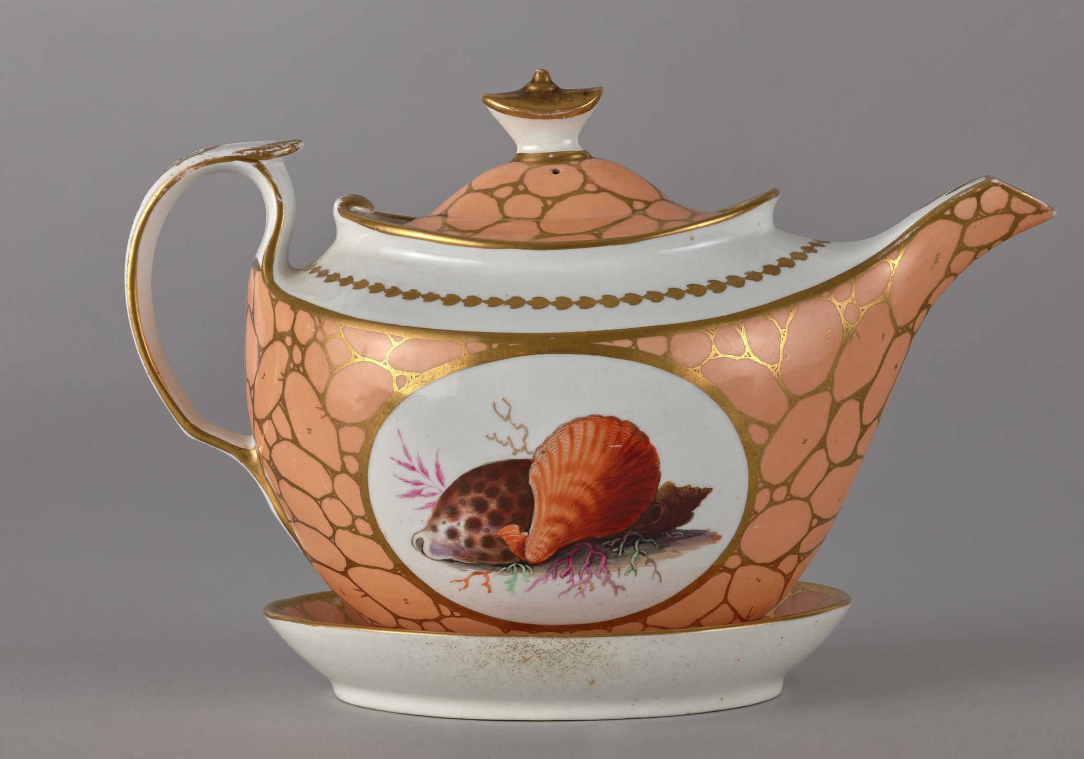 Teapot, cover and stand