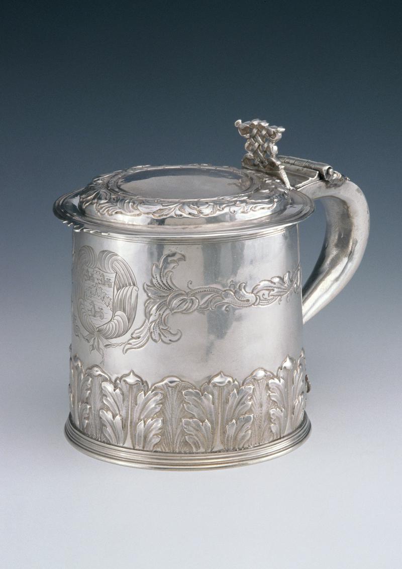 tankard, silver, attributed to John Ruslen, 1679