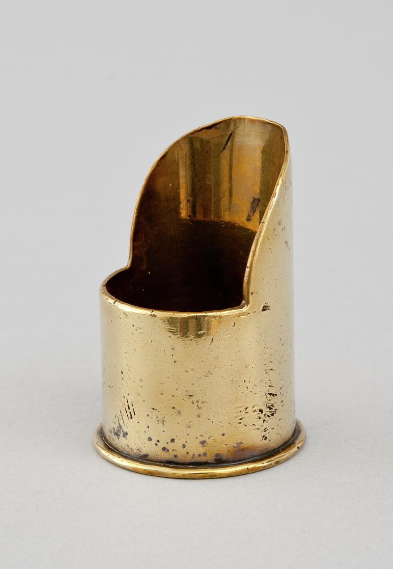 Cylindrical brass matchbox holder