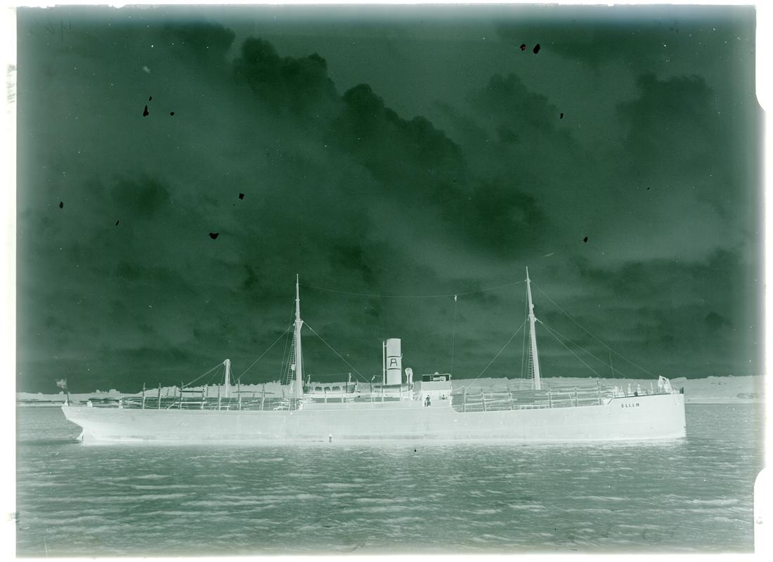 S.S. ELLEN, glass negative