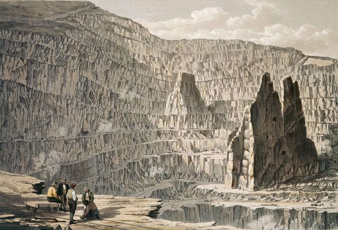 Penrhyn Slate Quarries, Near Bangor. 1852