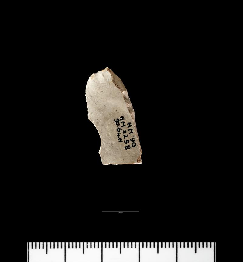 Upper Palaeolithic flint backed blade