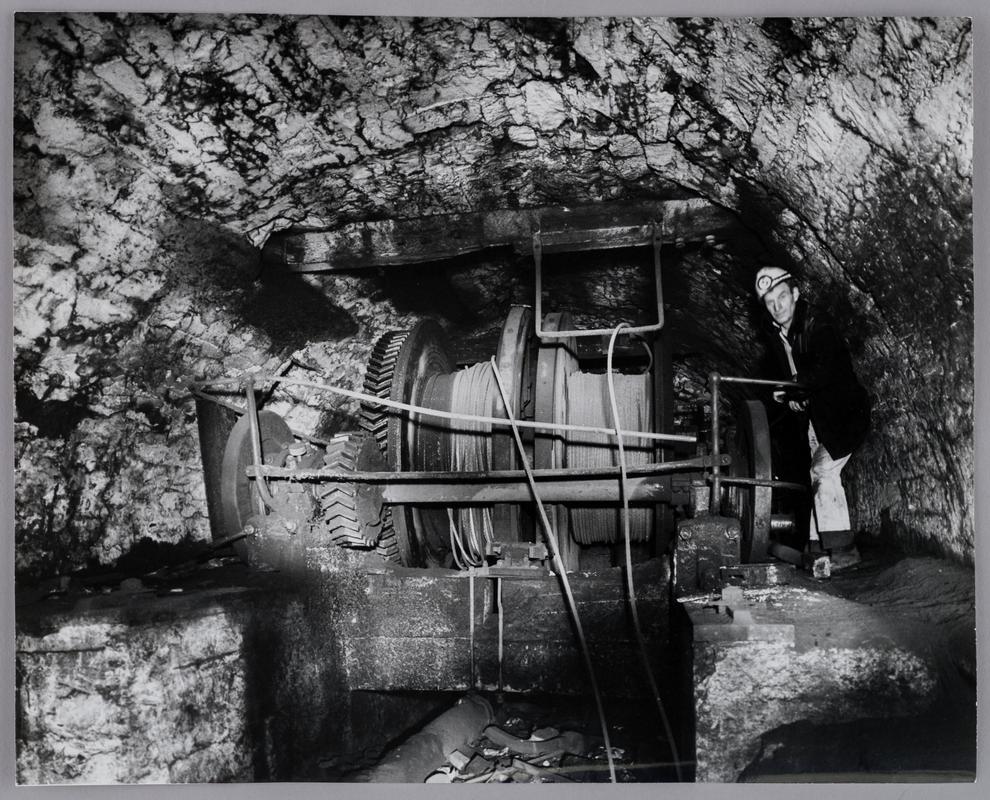 Llewellyn &amp; Cubit steam haulage engine, underground at Wyndham Western Colliery.