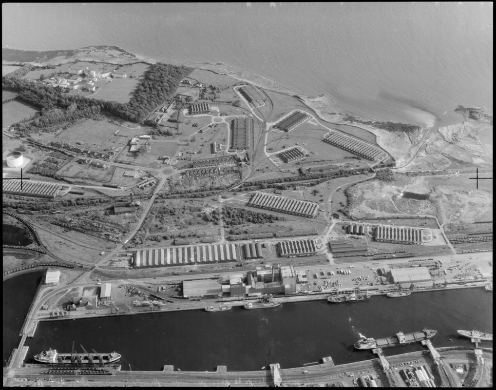 Aerial view of Atlantic trading estate, Barry.