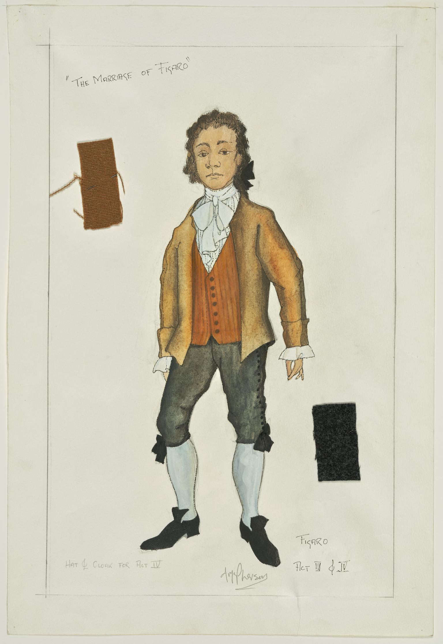 Costume designs for the Welsh National Opera