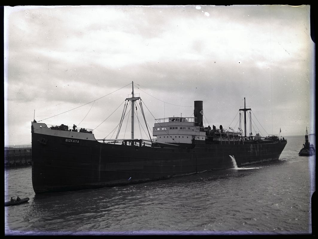 S.S. BIZKAYA, glass negative