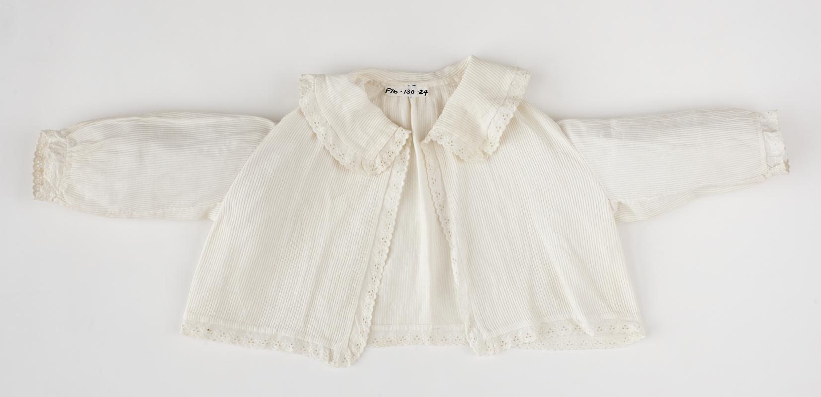 Baby&#039;s ribbed cotton jacket with long sleeves