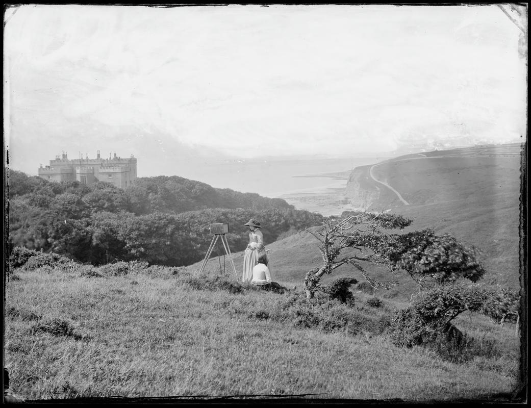 Dunraven Castle, glass negative