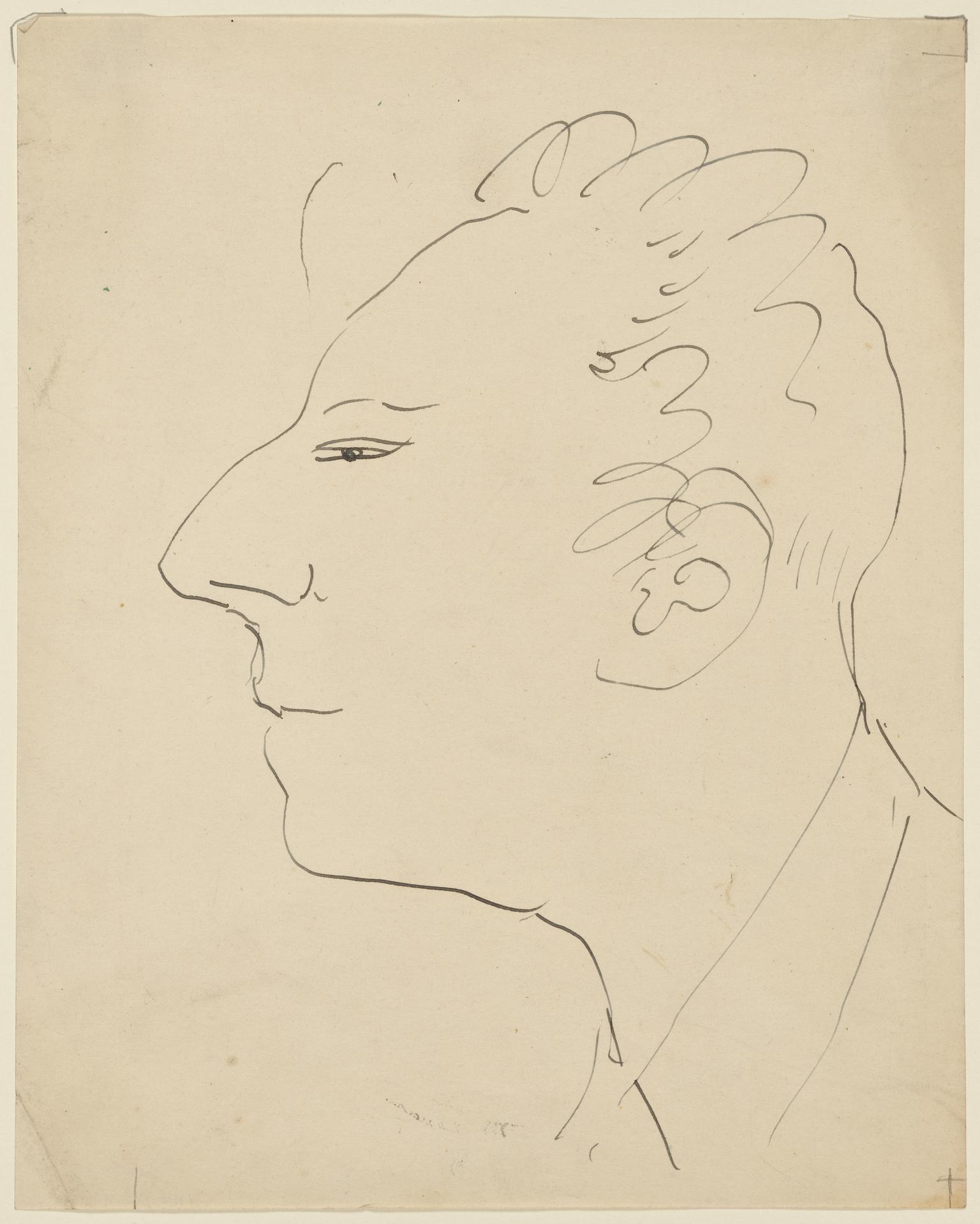Caricature sketch of a Man's head