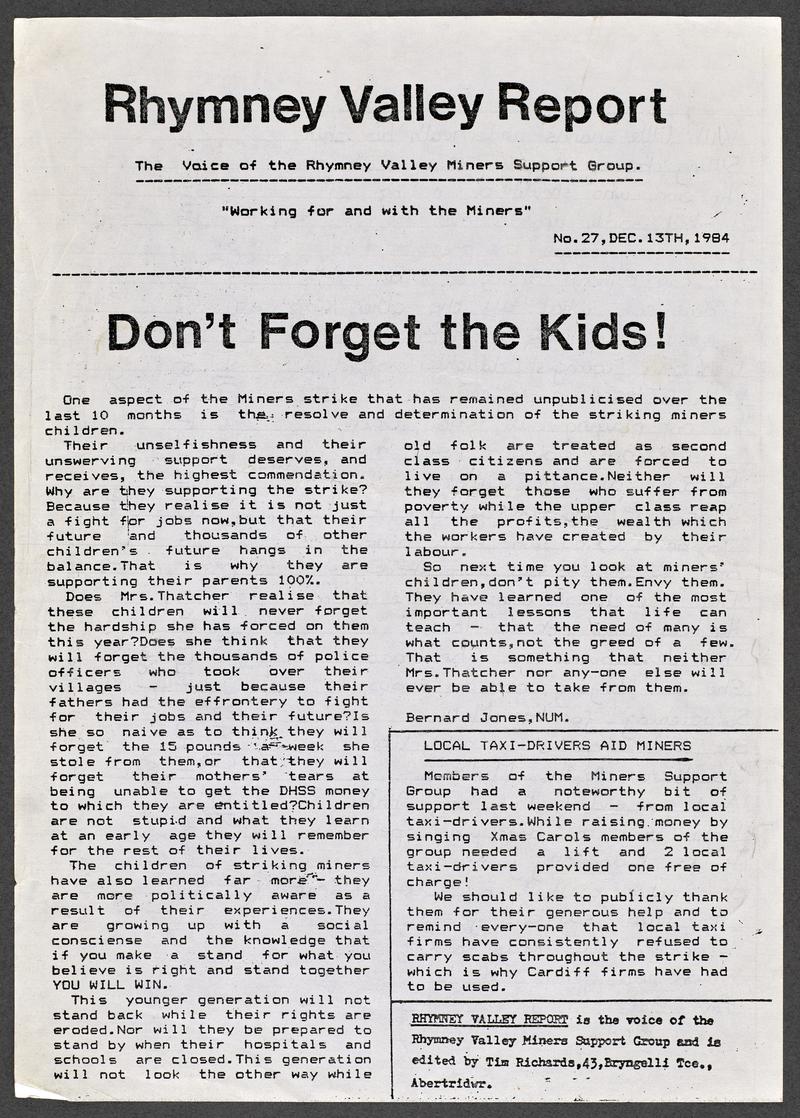 front cover - &#039;Don&#039;t forget the kids&#039; Xmas poem