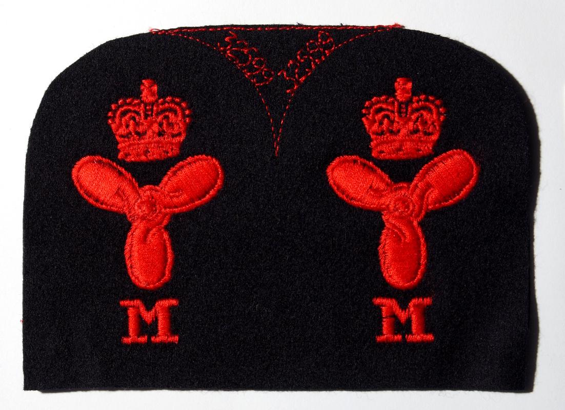 Royal Navy Chief Stokers &#039;  badge (pair) (with ID no. 32599)