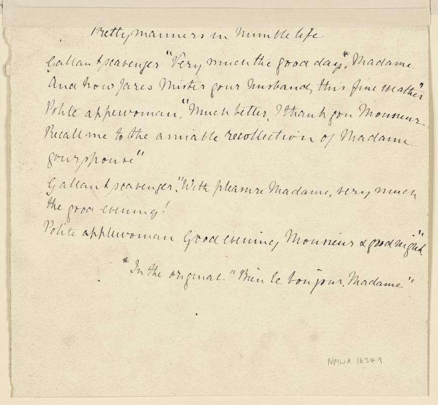 Pretty Manners in Humble Life