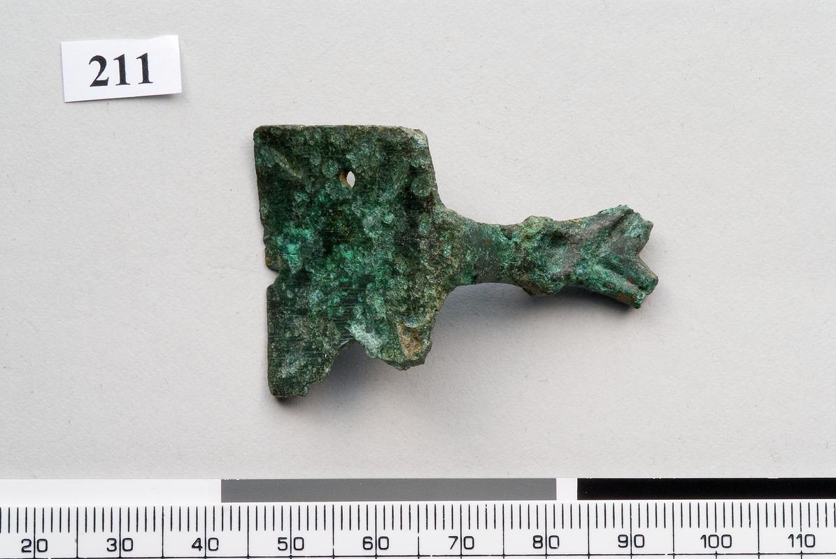 Iron Age / Roman copper alloy tankard handle