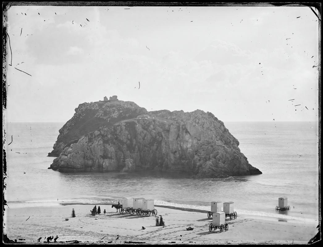 Clouds over St. Catherine&#039;s, Tenby (glass negative)