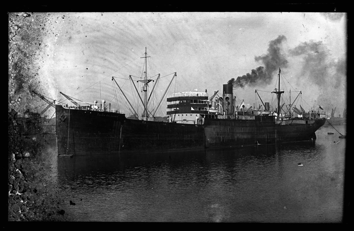 3/4 port bow view of S.S. BARON BELHAVEN, c.1936.