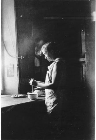 Dinorwig Quarry Hospital. Marie Therese Hughes in the kitchen.