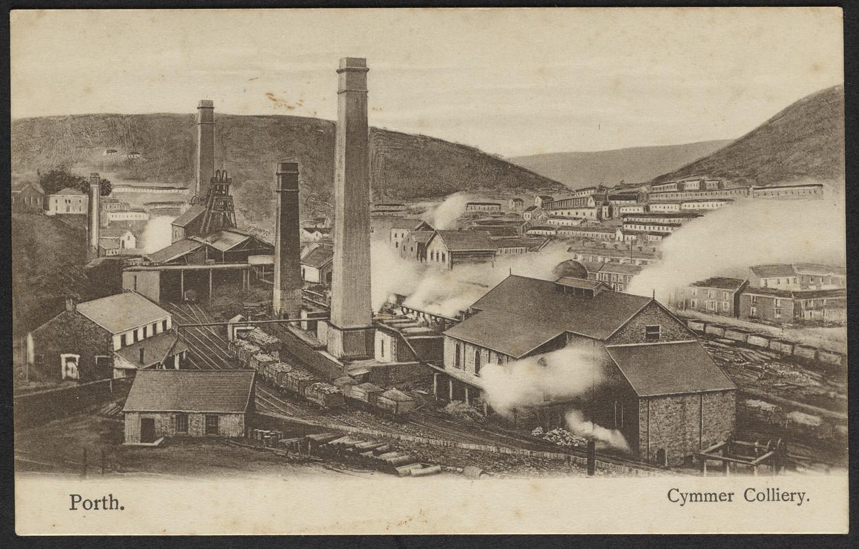 Cymmer Colliery, Porth, postcard