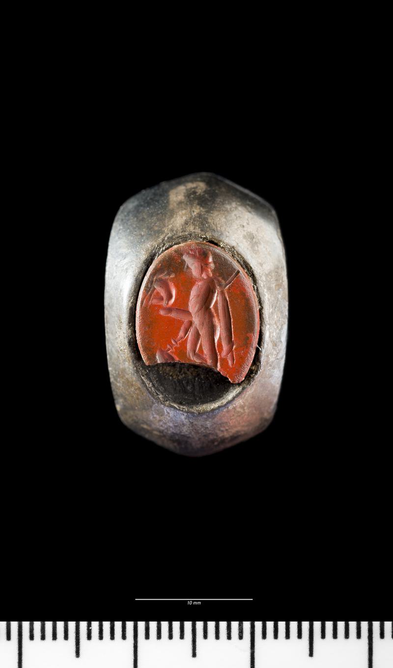 Roman silver finger ring (Achilles)