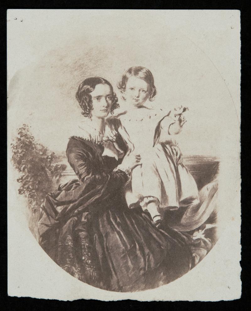 Painting of a lady and child