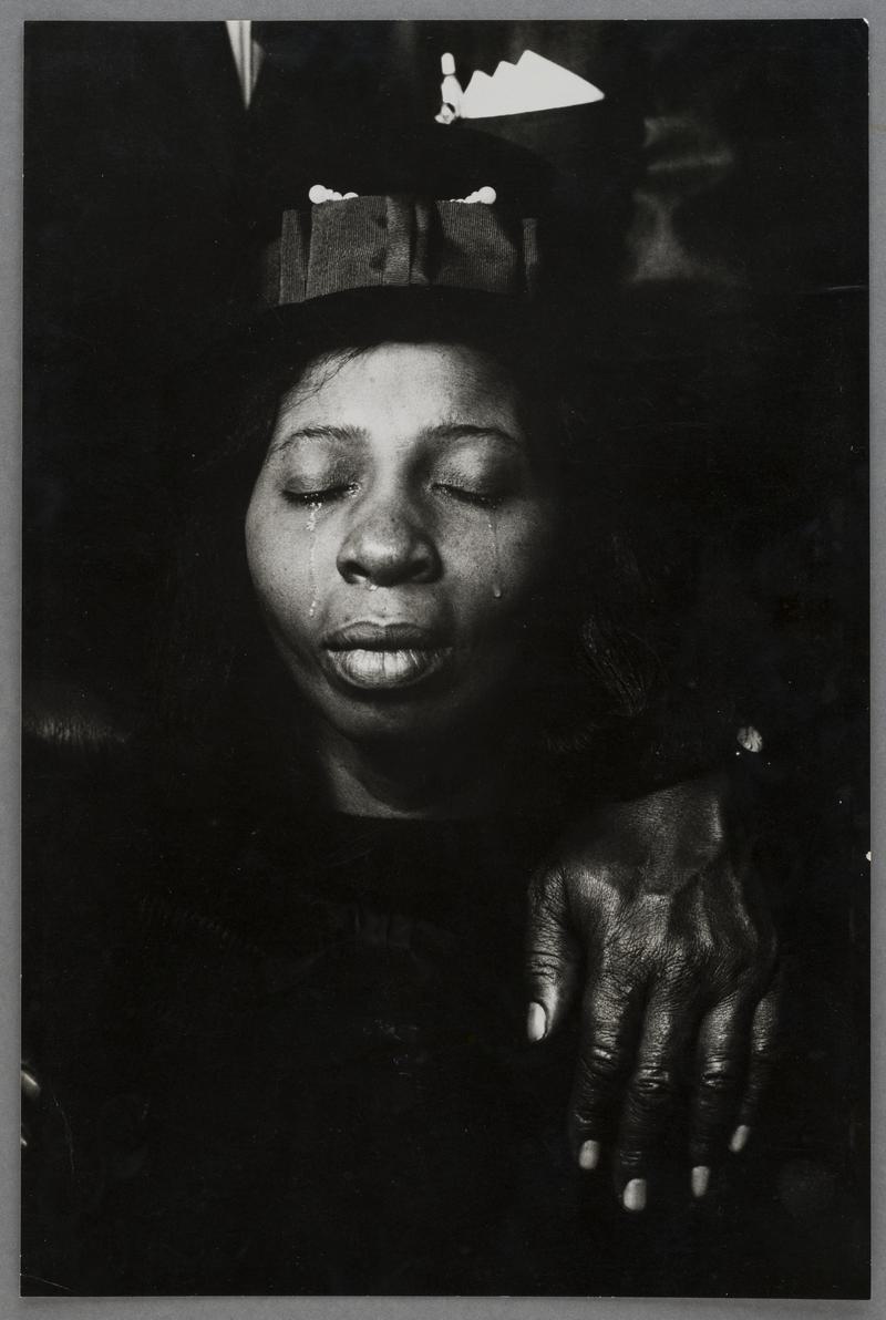 Aunt (who'd adopted the soldier) at the funeral of her nephew killed in Vietnam