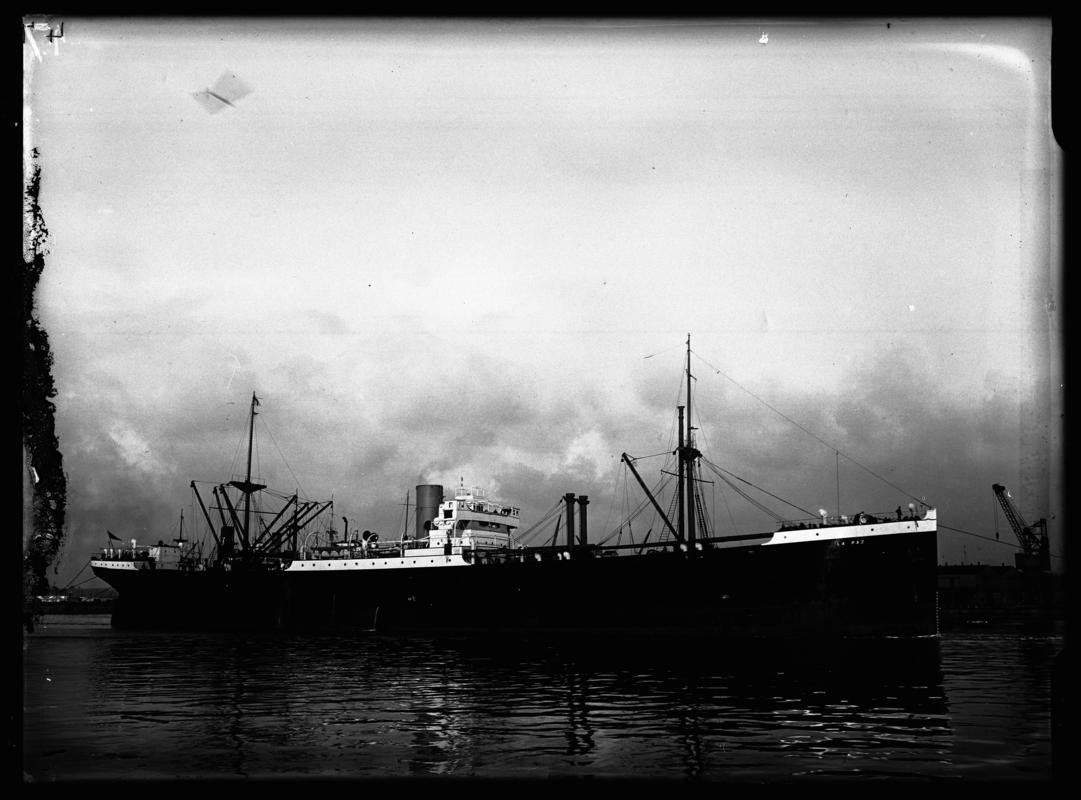 M.V. LA PAZ, glass negative