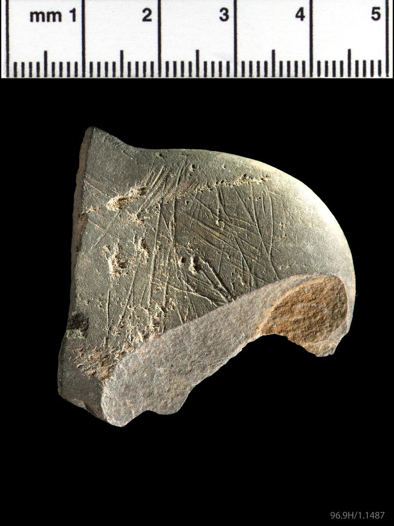 Mesolithic stone decorated pebble