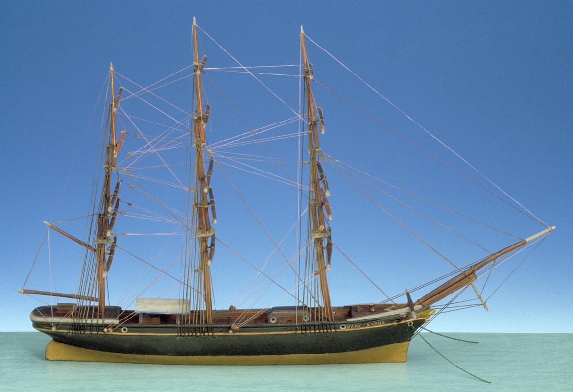 Model of the three-masted barque MARY EVANS