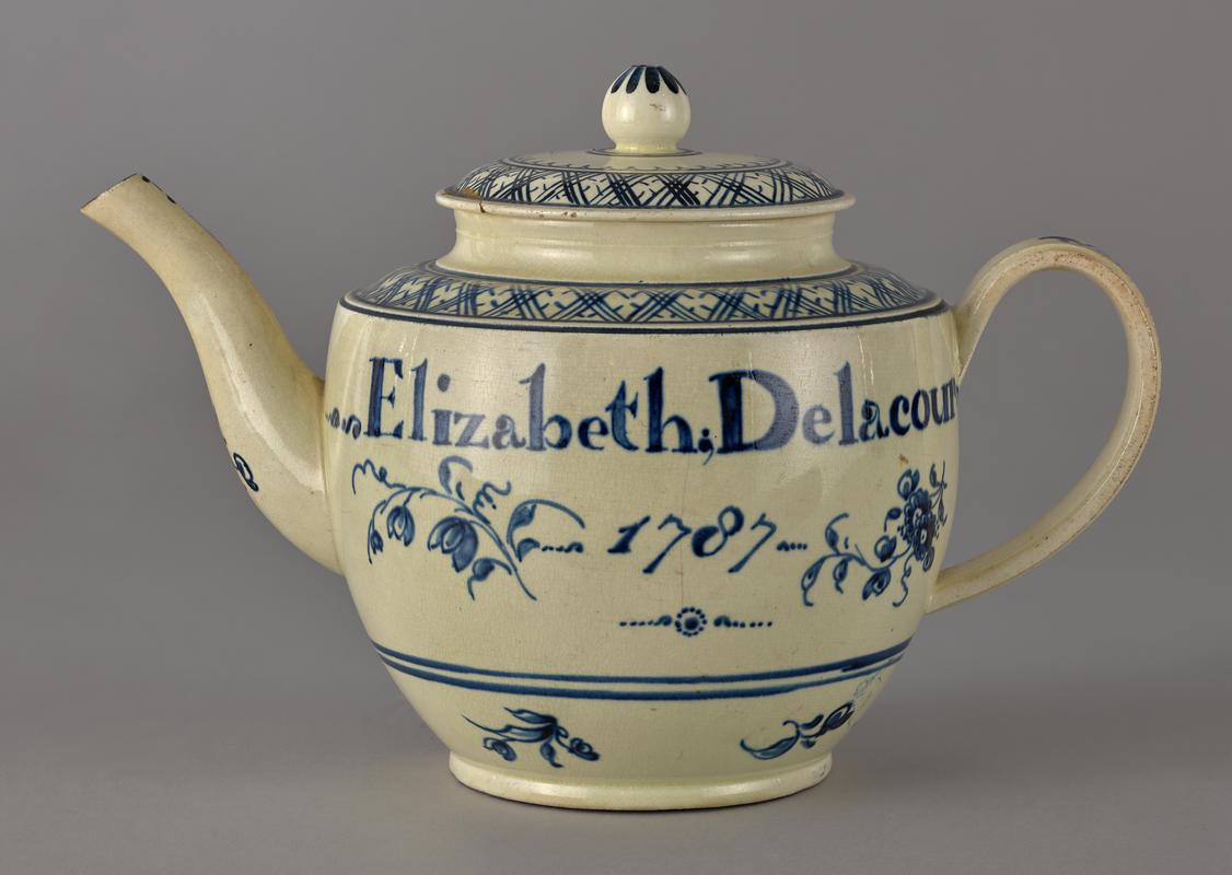 teapot and cover, &#039;Elizabeth Delacour&#039;, 1787
