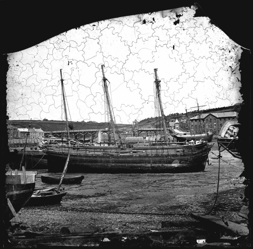 Three masted schooner at Milford Haven, c.1880&#039;s