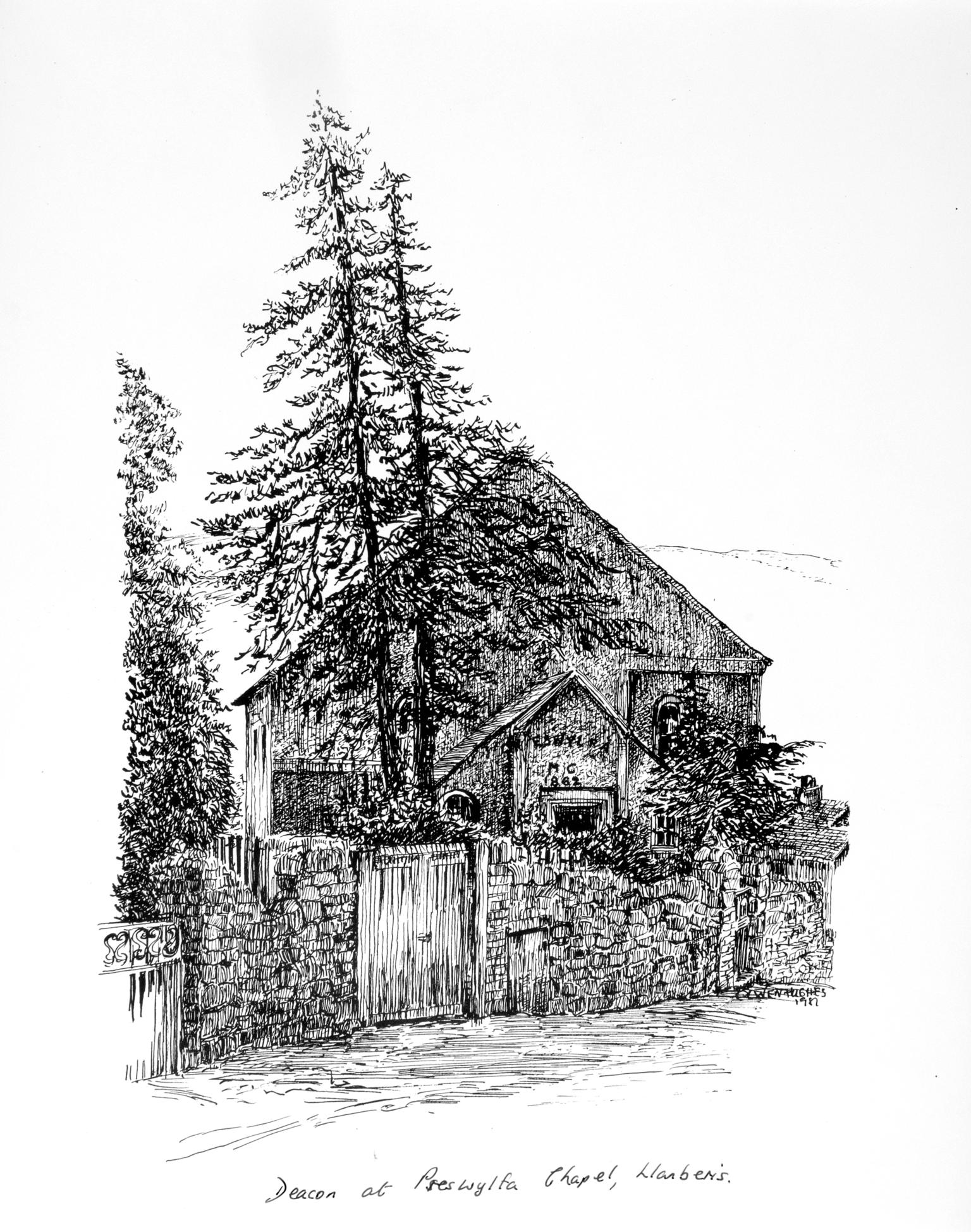 Preswylfa Chapel, Llanberis (print)