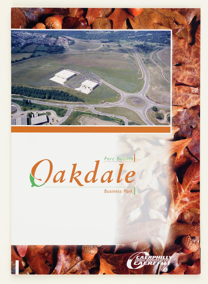 2002.80/32 (1 of 2) - Card folder containing :- 2002.80/32 (2 of 2) - Brochure Oakdale Business Park. Prime Development Site 160 acres of development land.