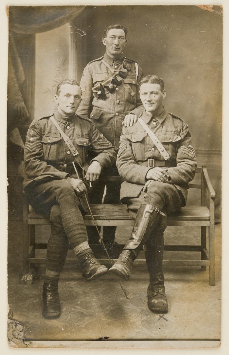 Portrait of NCOs of the Royal Artillery during the First World War