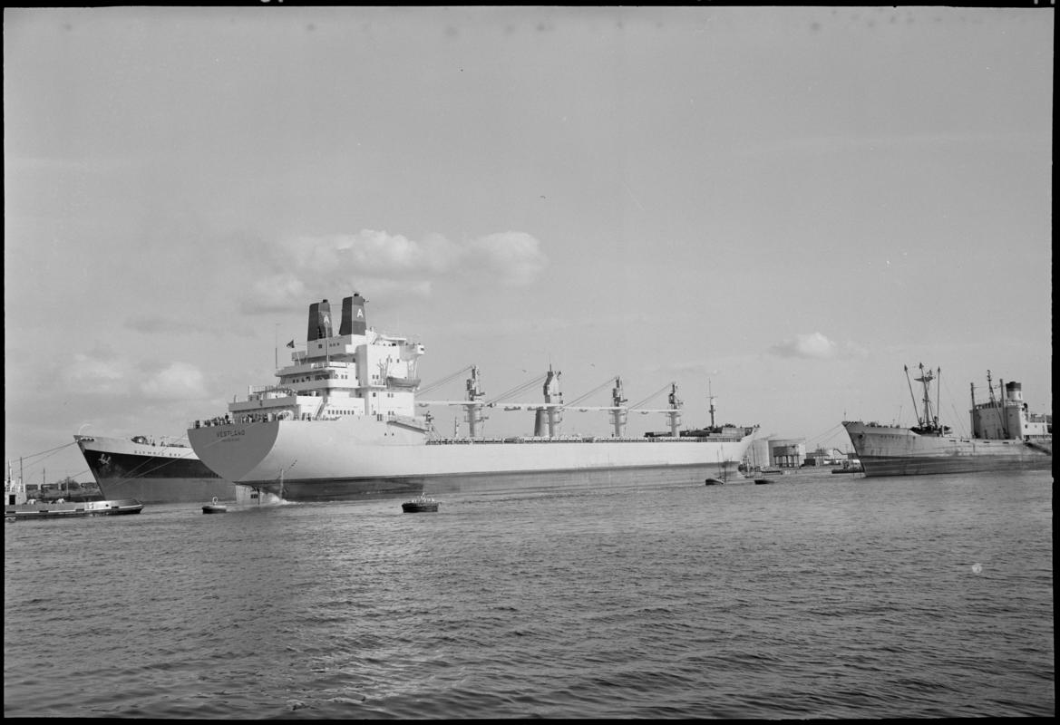 M.V. VESTLAND at Cardiff Docks.