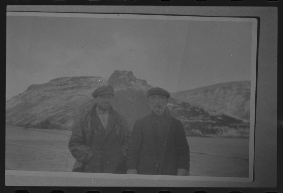 Charles Degerfeldt, with another member of the 1929-1930 Antarctic Expedition.