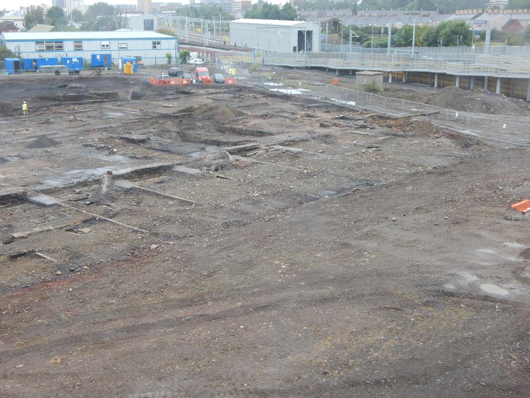 Excavation at Hafod foundry, photograph