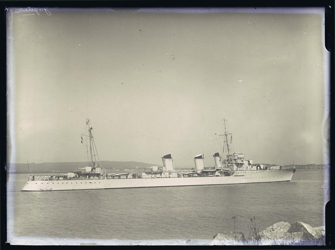 Starboard Broadside view of JAGUAR (Destroyer), c.1937.