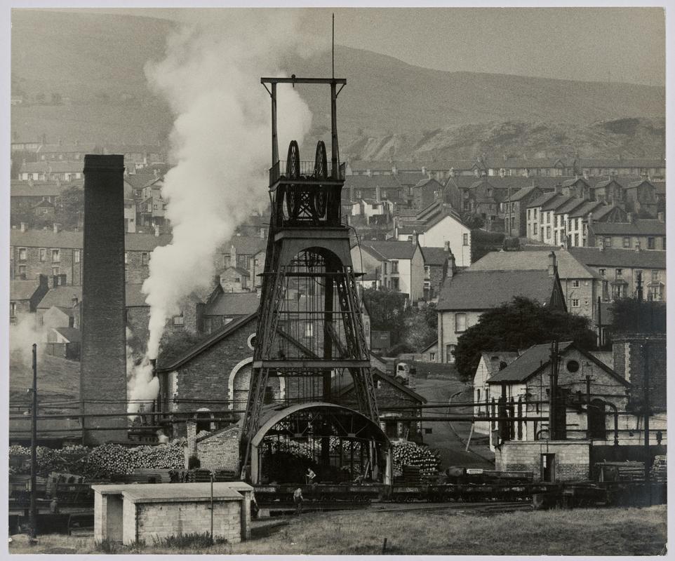 &quot;South Wales, Rhondda, 1955&quot; - Photograph of colliery, South Wales