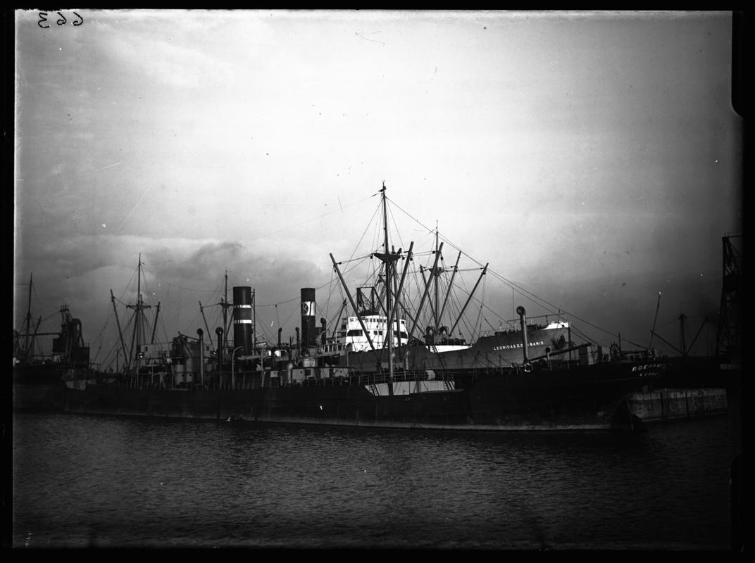 S.S. ROEHAMPTON, glass negative