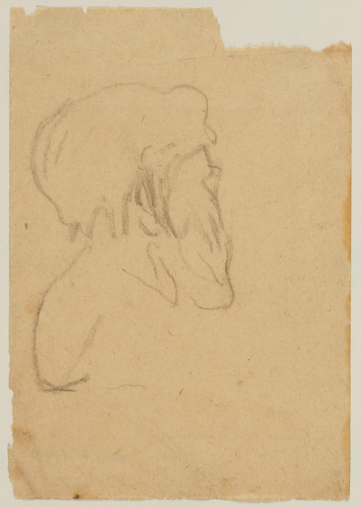 Study of right side of man's head