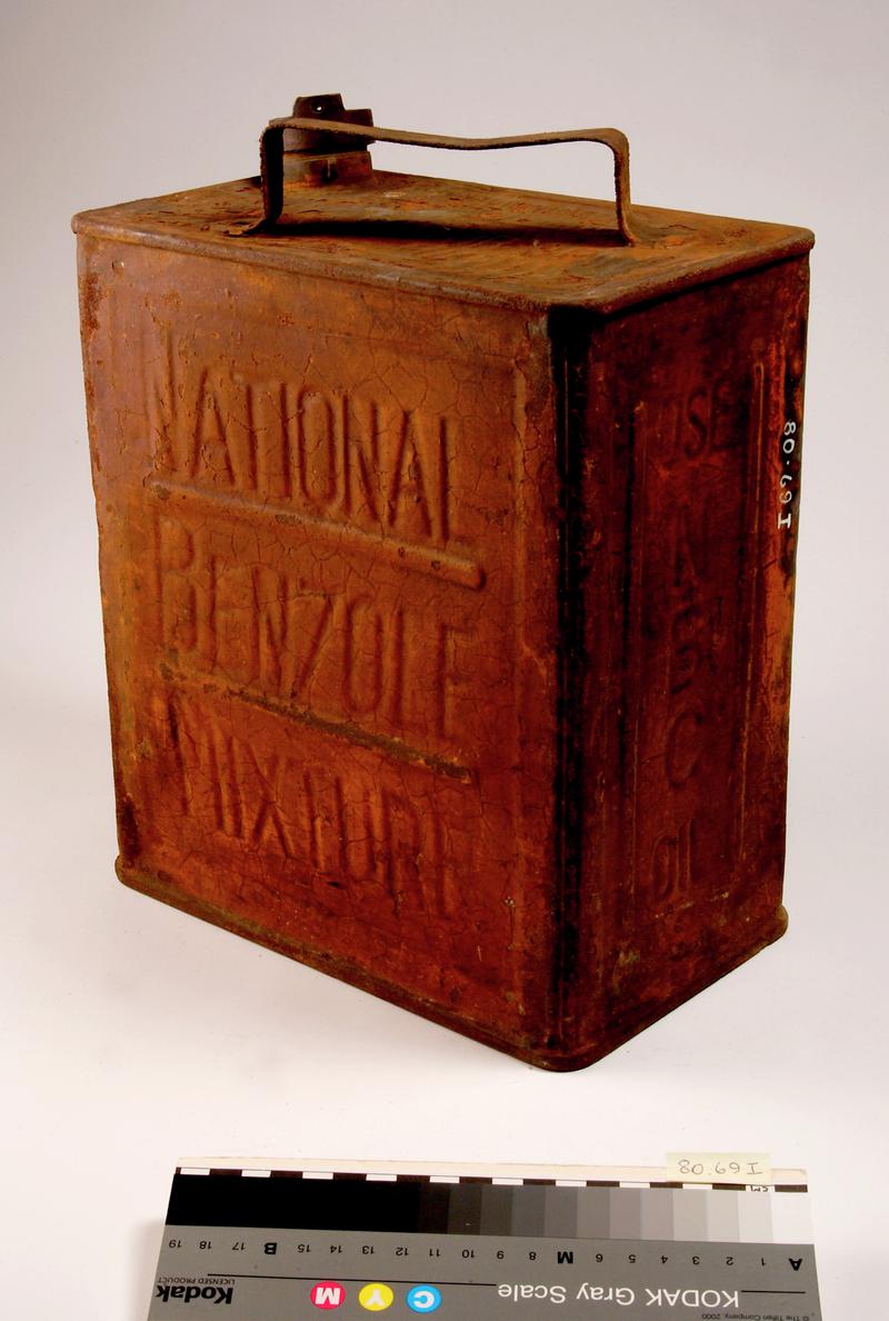 National Benzole petrol can