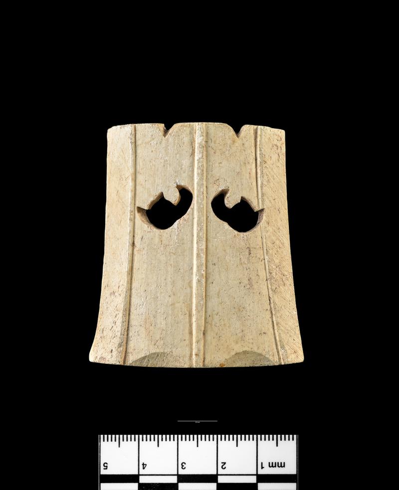 Roman bone scabbard box chape