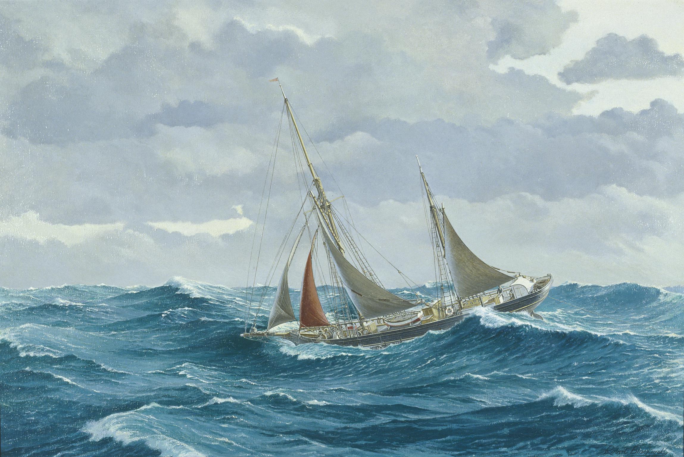 GARLANDSTONE of Milford Driving Before a Gale (painting)