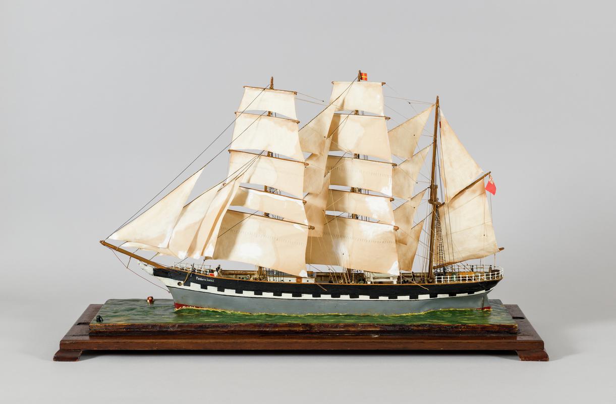Sailor made full hull model of 3 steel barque PENRHYN CASTLE.