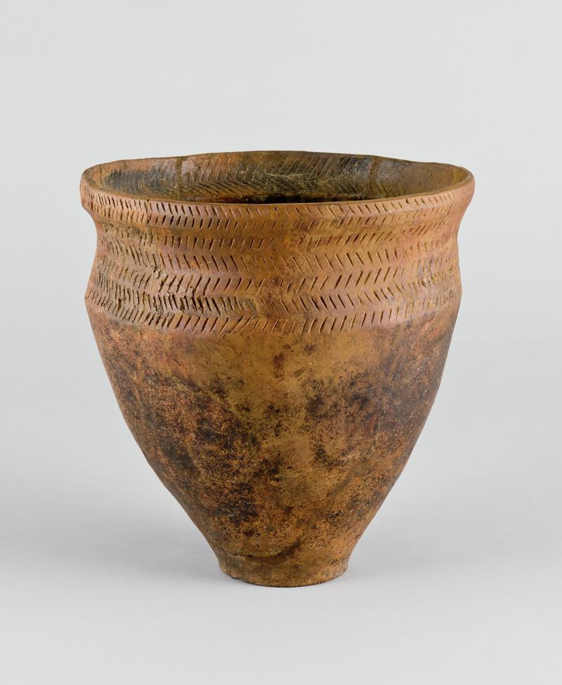 Funerary urn - decorated rim inside and out - Neolihtic