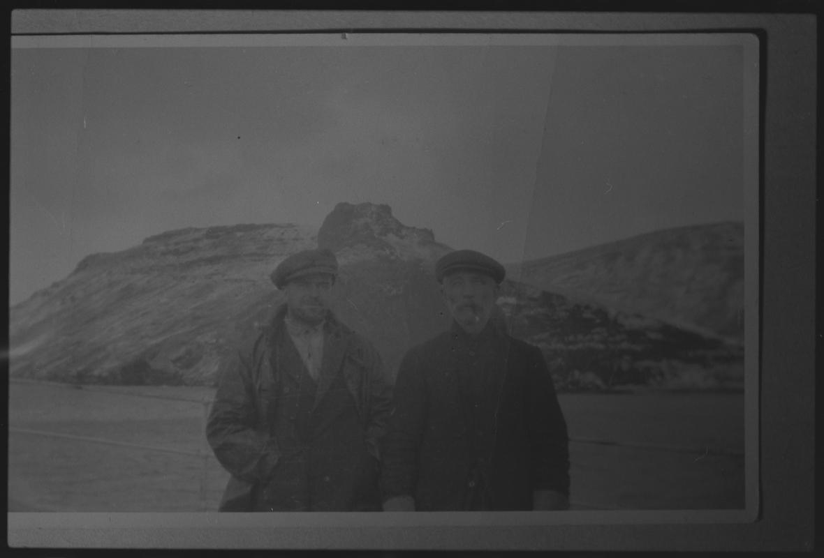 Charles Degerfeldt, with another member of the 1929-1930 Antarctic Expedition.