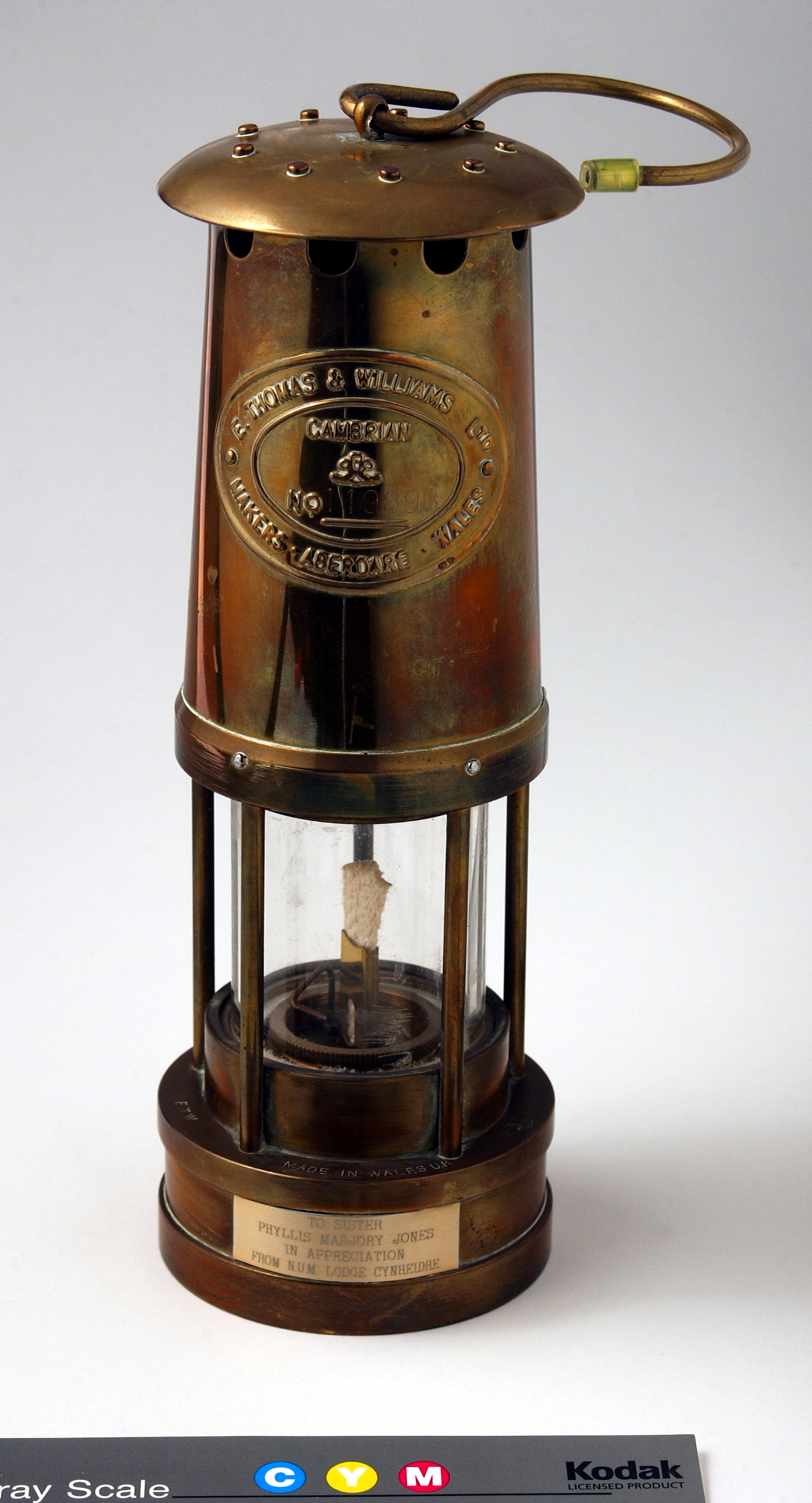 Cambrian No 1 flame safety lamp