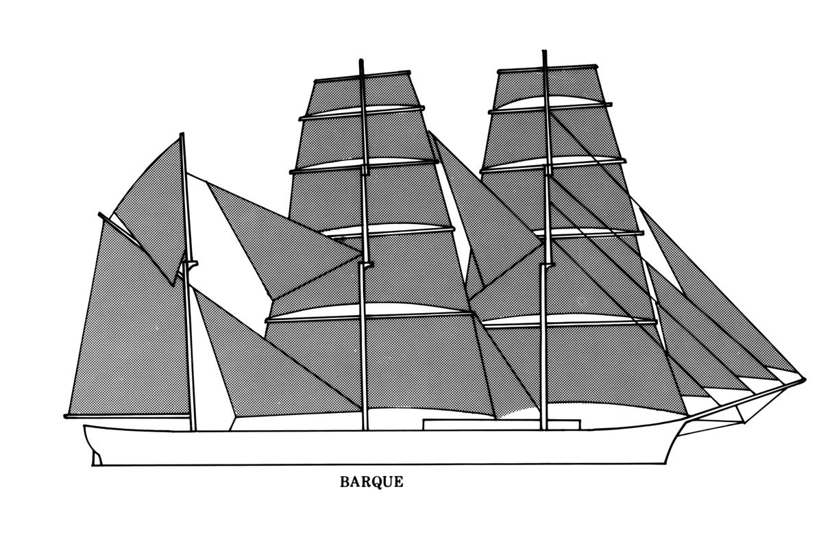 Rig pattern for a Barque