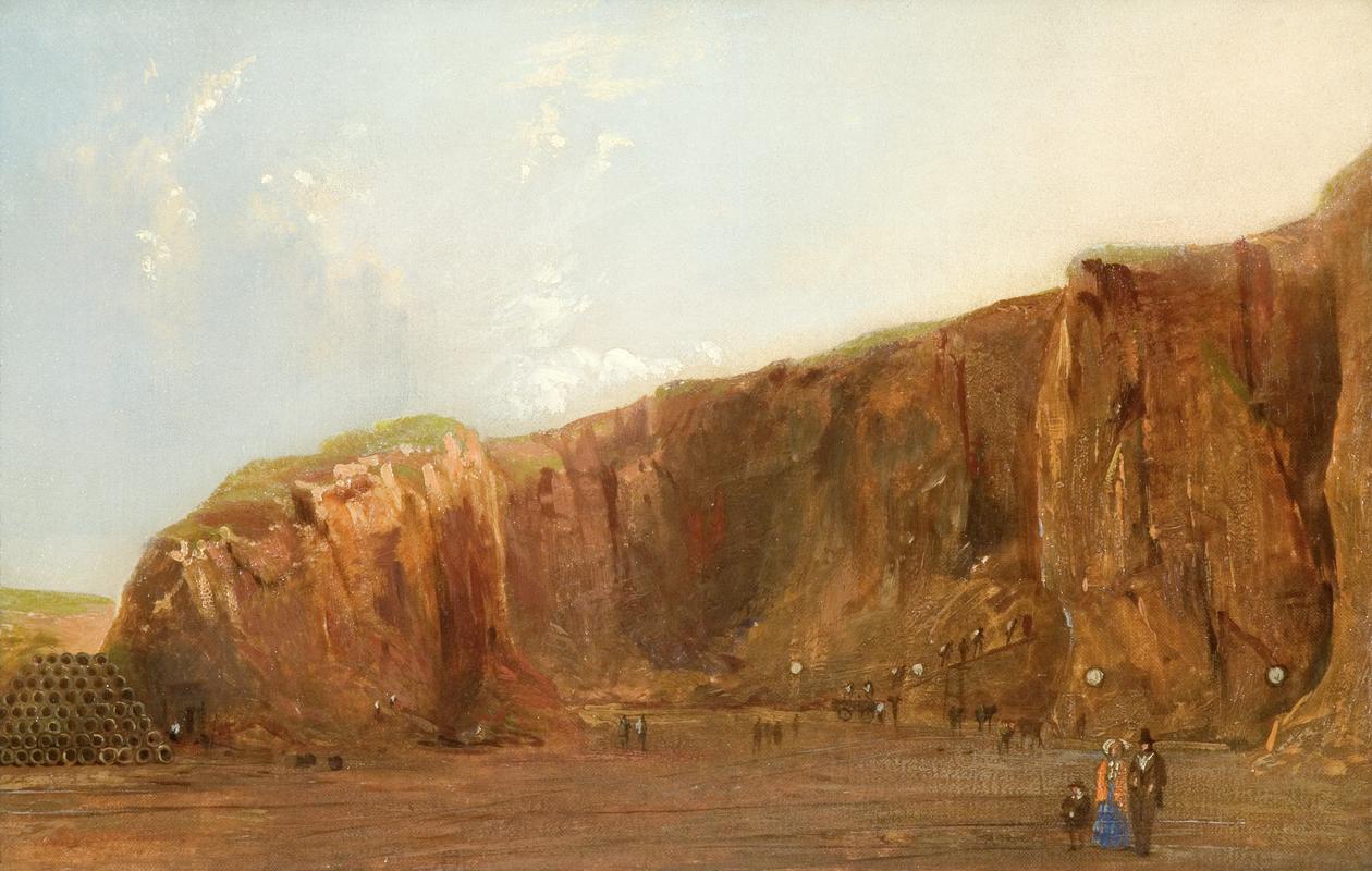 Painting : &quot;Holyhead Mountain 1857 ; Preparing for the Great Blast&quot;
