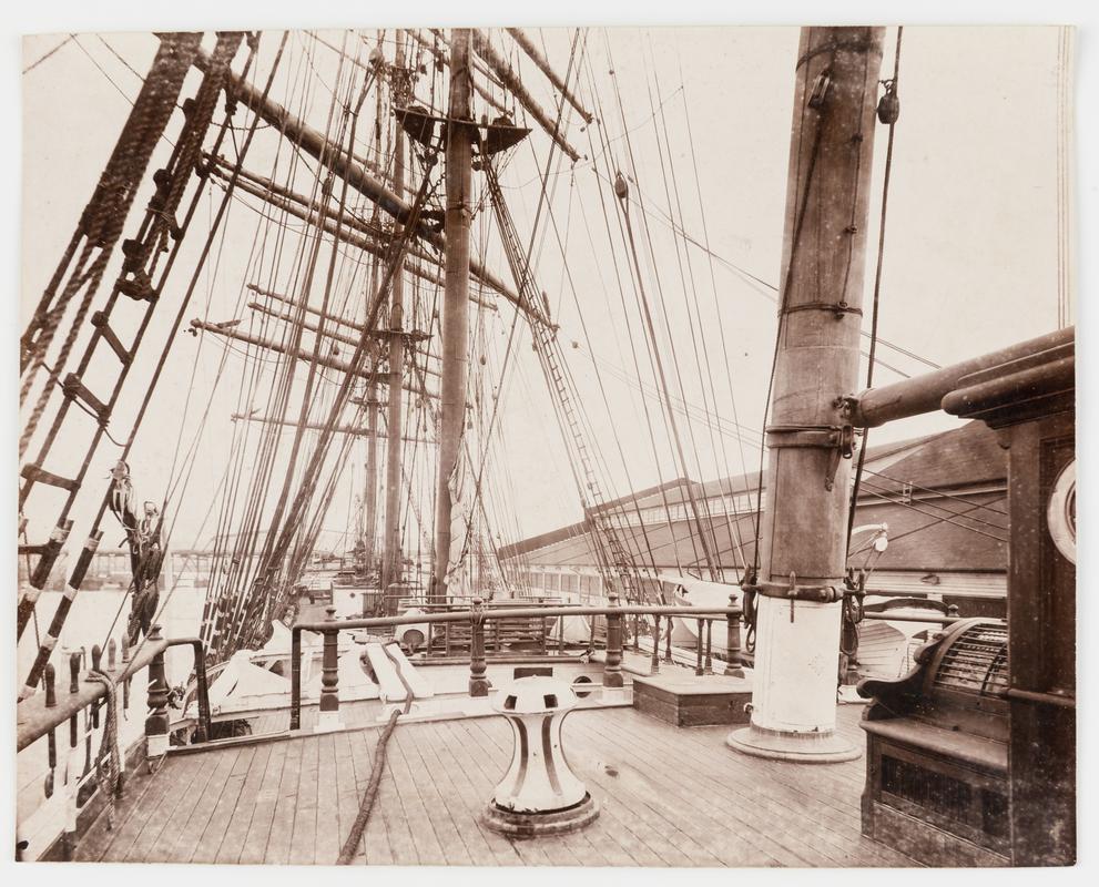 Deck view of the four masted barque THISTLEBANK.